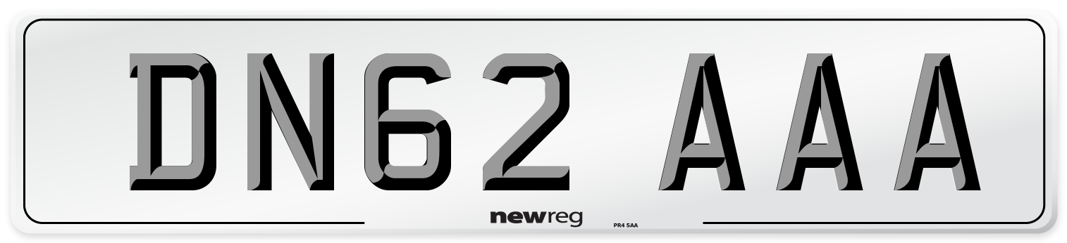 DN62 AAA Number Plate from New Reg